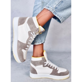 Dorcas Khaki high-top sneakers hvid 4