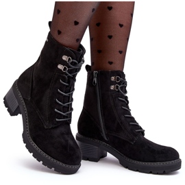 PS1 Ankelstøvler med lav hæl til kvinder, sort fra Adinail 10