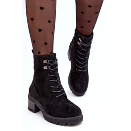 PS1 Ankelstøvler med lav hæl til kvinder, sort fra Adinail 7