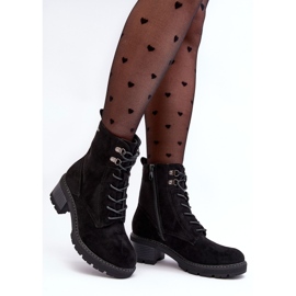 PS1 Ankelstøvler med lav hæl til kvinder, sort fra Adinail 5