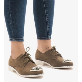 Grønne slip -ons med pailletter L155 beige 1