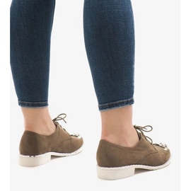 Grønne slip -ons med pailletter L155 beige 2