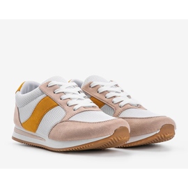 Klassiske hvide sneakers med Aniya beige 1