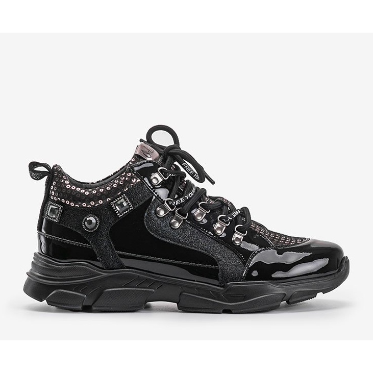 Sort Giovanna wedge sneakers 1