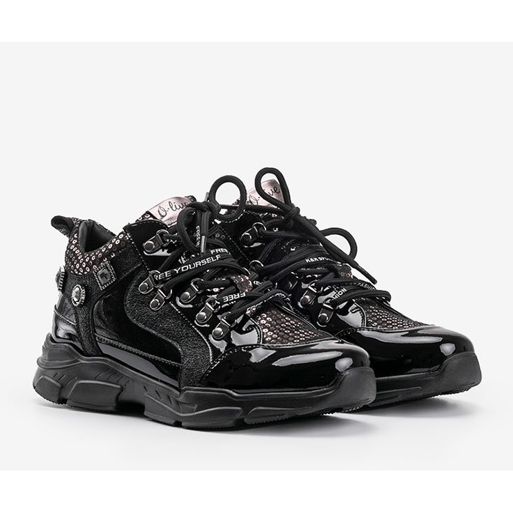 Sort Giovanna wedge sneakers 2