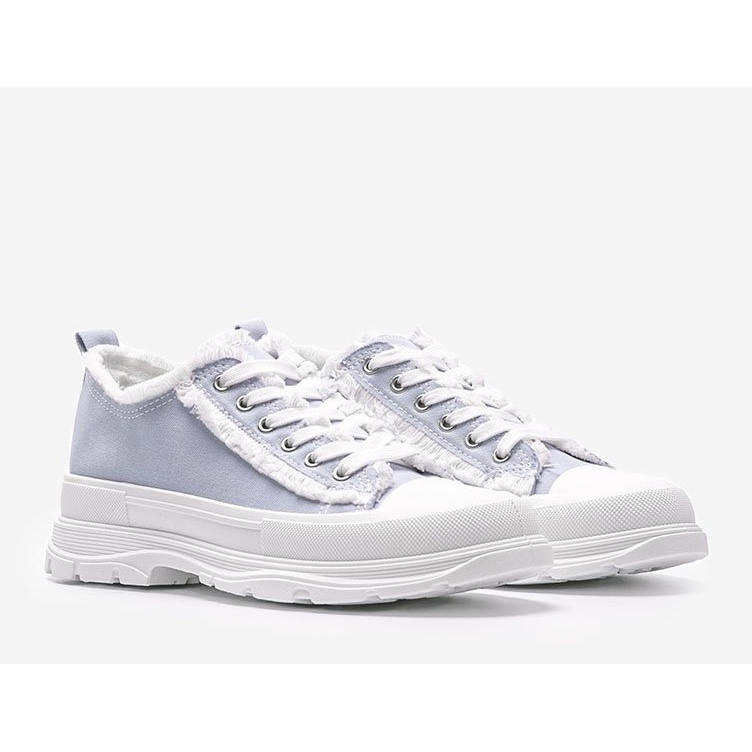 Blå sneakers med en tyk Makenna sål 1