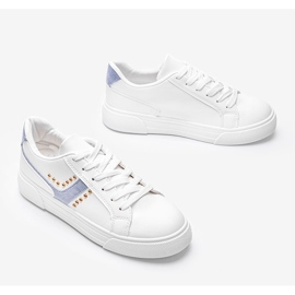 Blå Emilie hvide sneakers til kvinder 3
