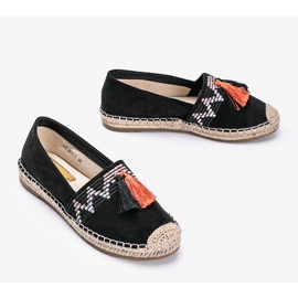 Sorte espadriller med Alyana kvaster 1