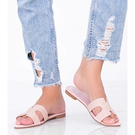 Hårde nitter på pink flip-flops lyserød 1