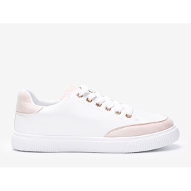 Brighton hvide og beige sneakers 1