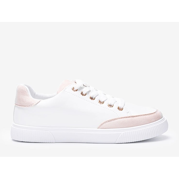 Brighton hvide og beige sneakers 1