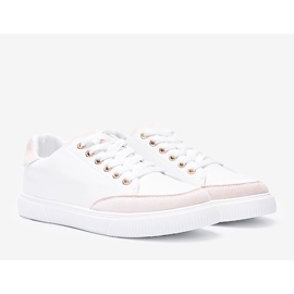 Brighton hvide og beige sneakers 2