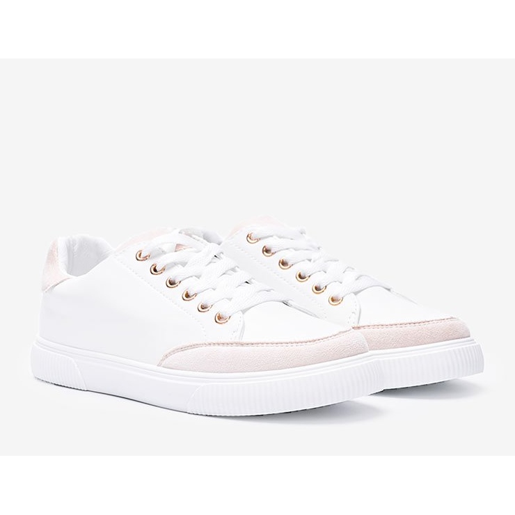 Brighton hvide og beige sneakers 2