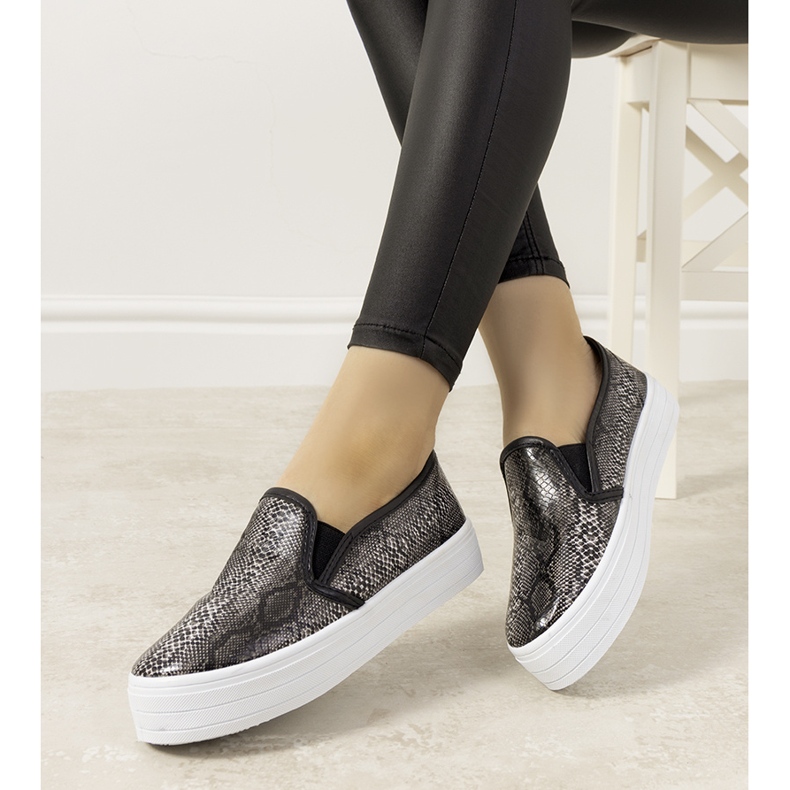 BM Grå Slip On Irving sneakers sort 1