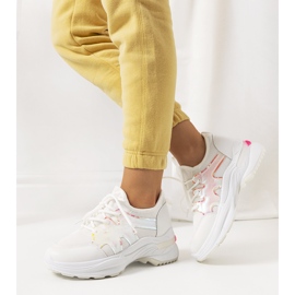 Pink og hvide Bates sneakers lyserød 1