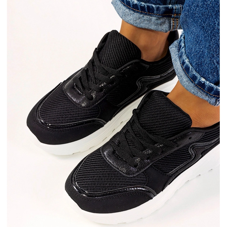 Sorte Basemat damesneakers 1
