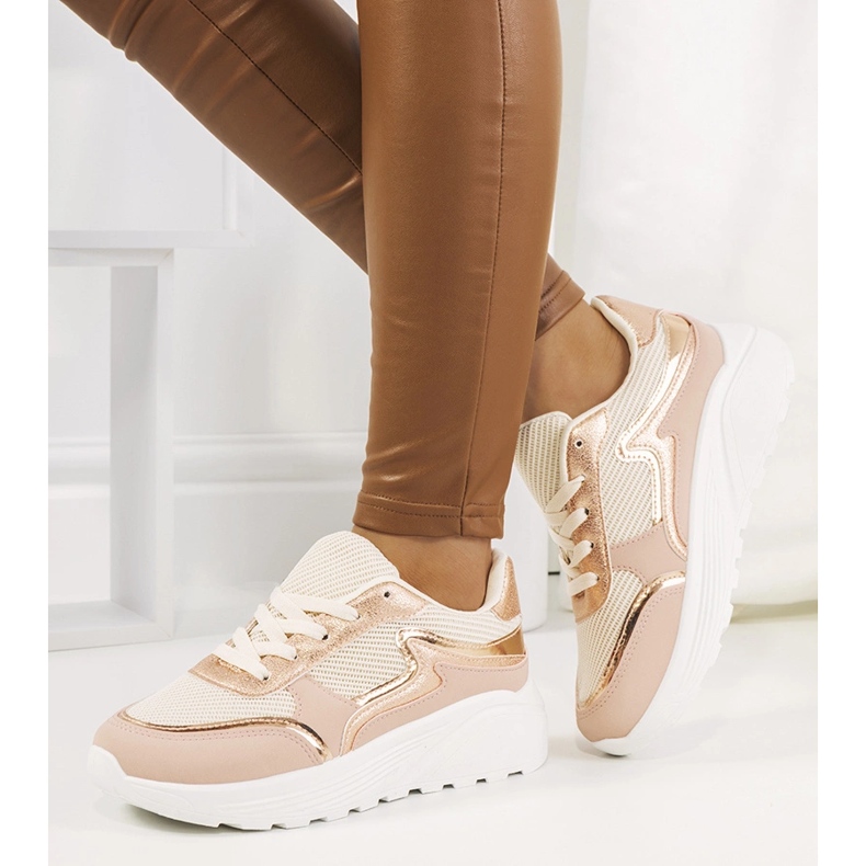 Pink Basemat sneakers til kvinder beige 1