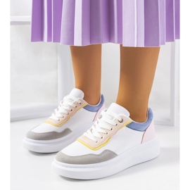 Hvid Selma Blå damesneakers 1