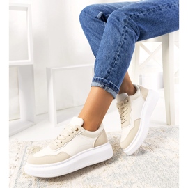 Selma beige damesneakers 1