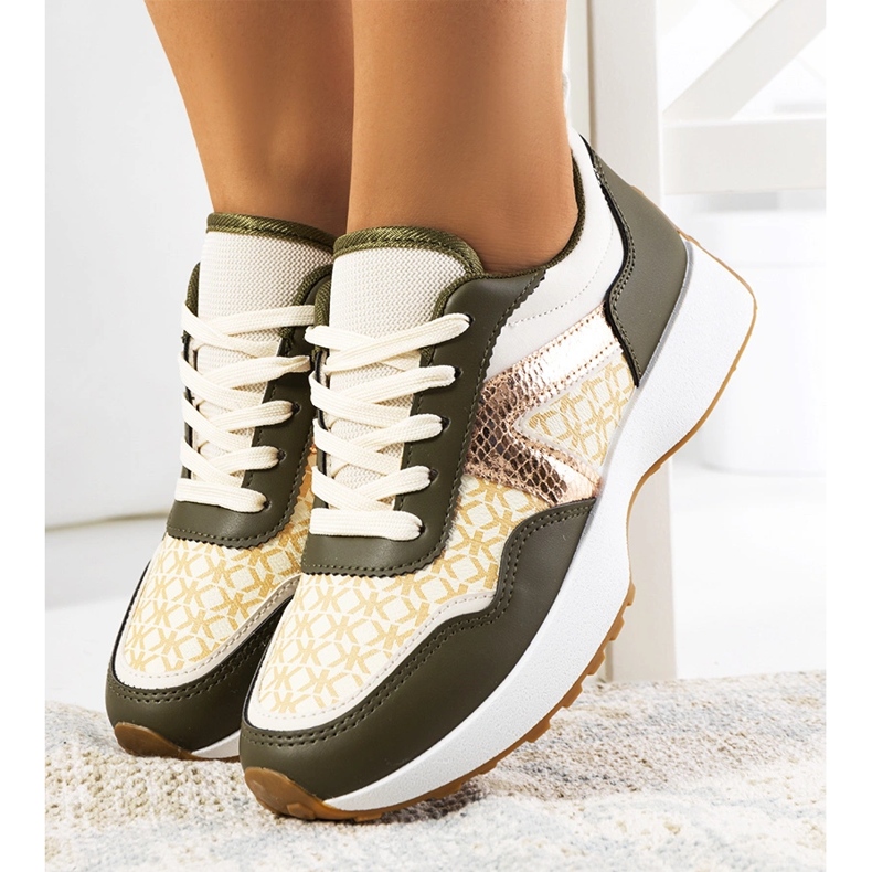 Grønne Isham sneakers til kvinder beige 1