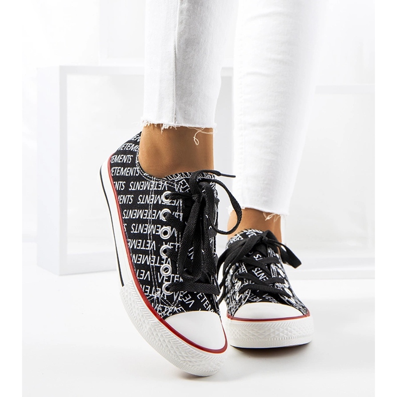 Black Ellis damesneakers sort 1