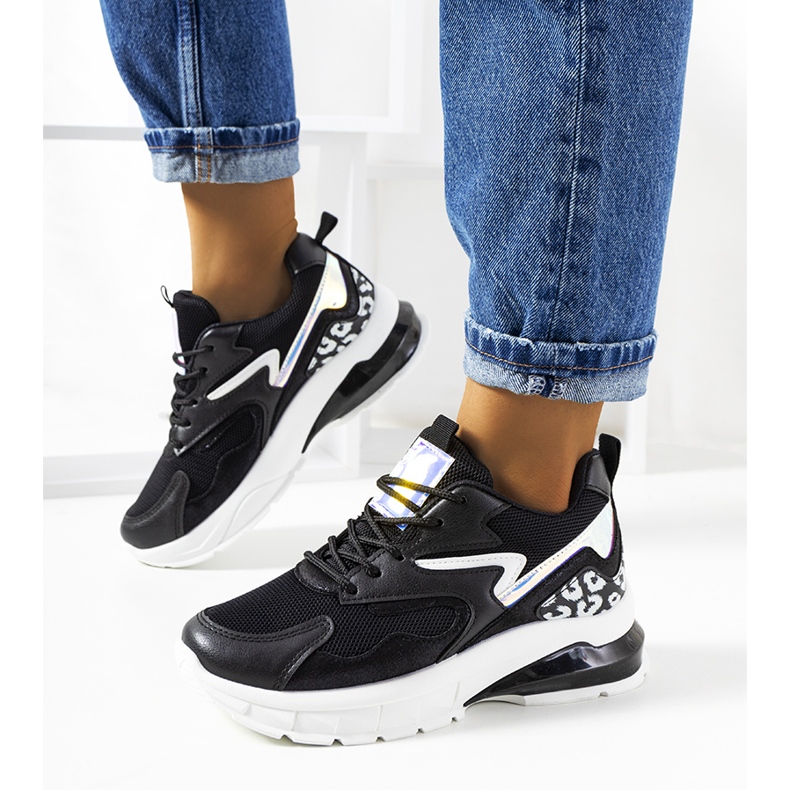 George sorte holografiske sneakers 1