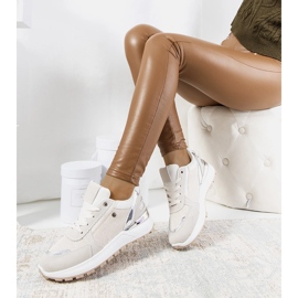 Beige skinnende Onio sneakers til kvinder 1