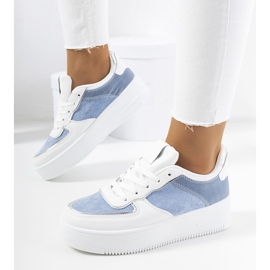 Statela blå sneakers til kvinder hvid 1