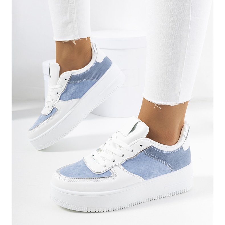 Statela blå sneakers til kvinder hvid 1