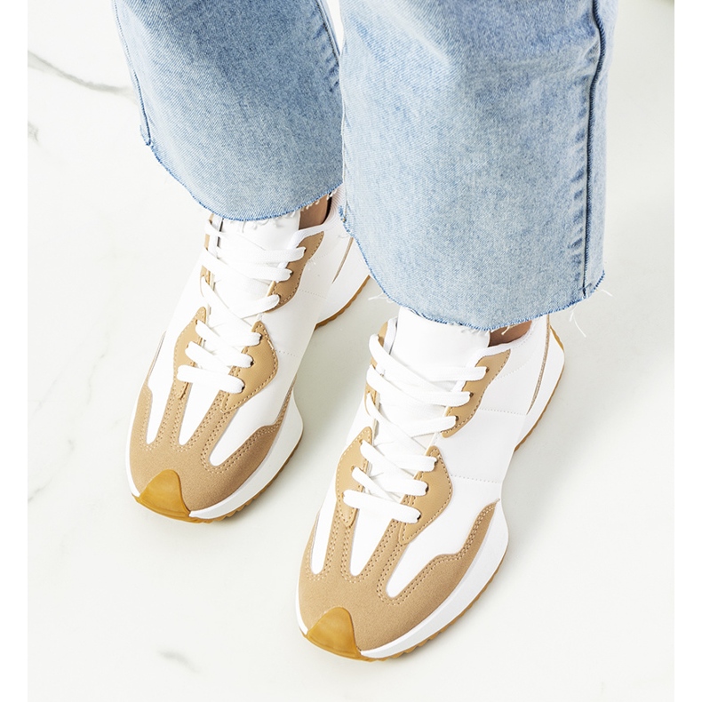 Beige Cohen damesneakers hvid 1