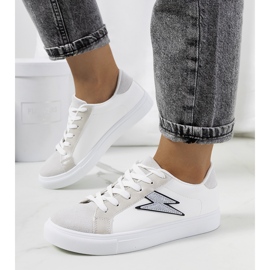 Dings hvide og grå sneakers sølv 1