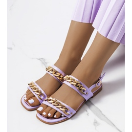 Lilla sandaler med kæder fra Withers violet 1
