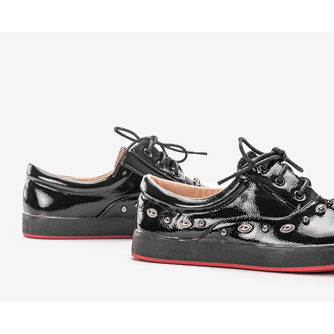 Fatna sortlakerede sneakers til børn 1