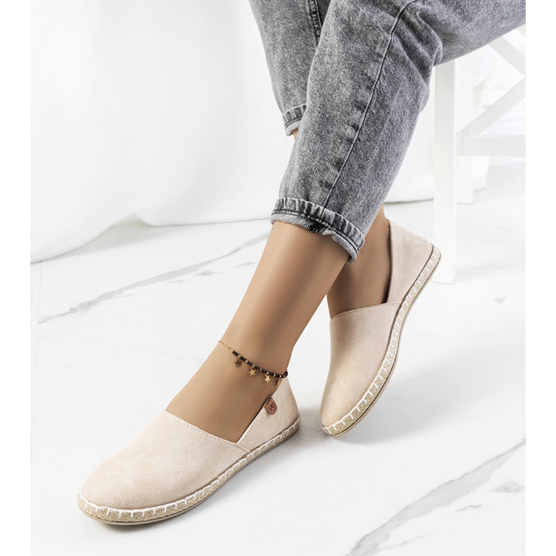 Beige Jacquet espadriller til kvinder 1