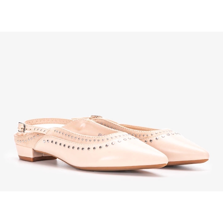Louin beige ballerinaer til kvinder 1
