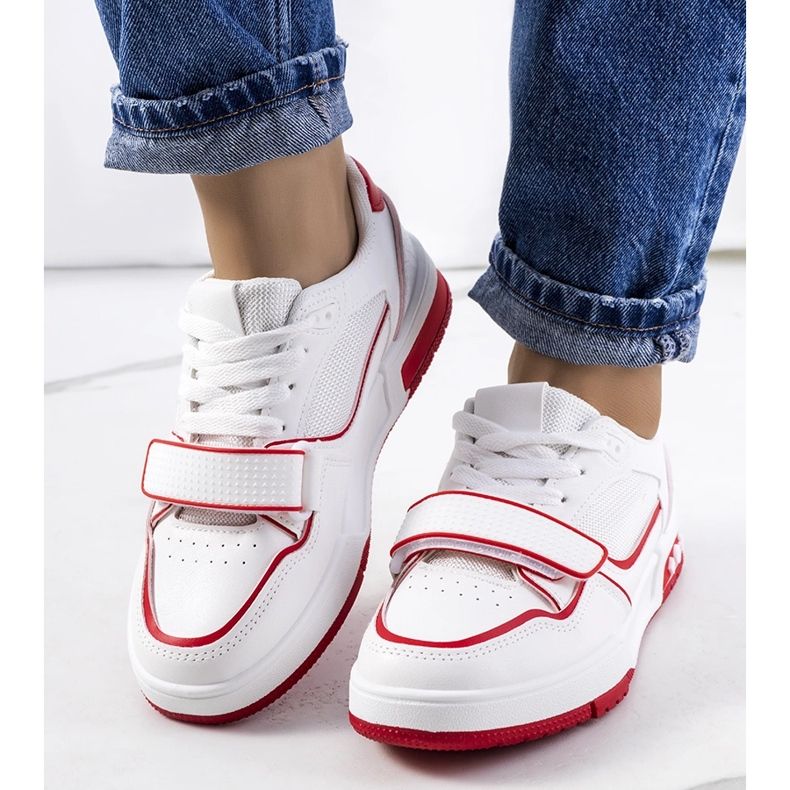 Røde Kadie sneakers til kvinder hvid 1