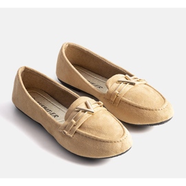Beige Gimen loafers til kvinder 1