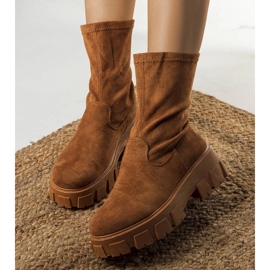 Camel dame Makayla støvler brun 1