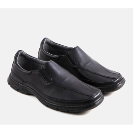 Sorte slip-on sko til mænd fra Kalin 1