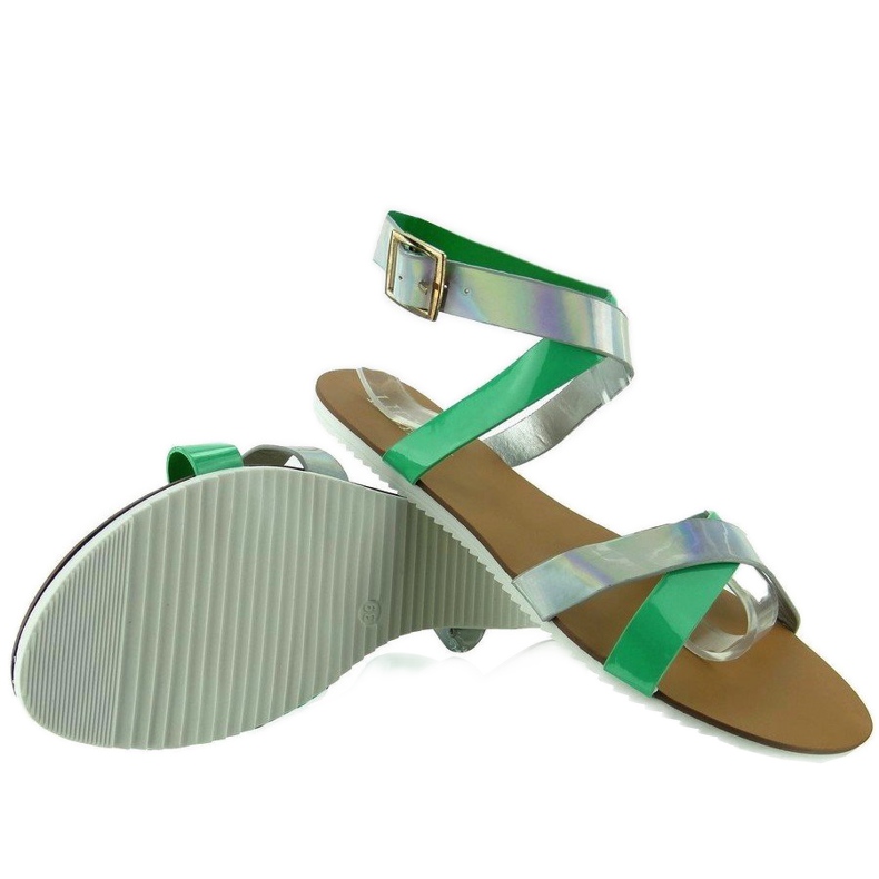 Sandaler med hologramstribe X7961 Grøn 2