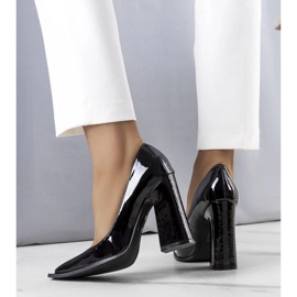 Patel sorte patent læder pumps 1