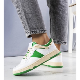 Marcella grønne damesneakers hvid 2