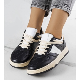 Marcella sorte sneakers til kvinder beige 1