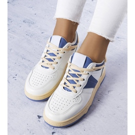 Hvide og blå damesneakers fra Marcella 1