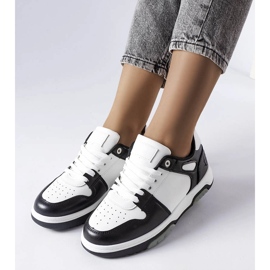 Kristie sorte platform sneakers hvid 1
