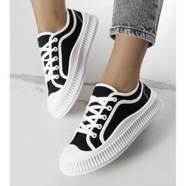 Sorte platform sneakers fra Johanna 1