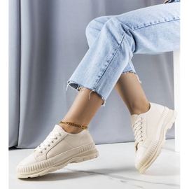 Beige platform sneakers fra Nichole 1