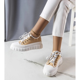 Beige platform sneakers fra Toni 1