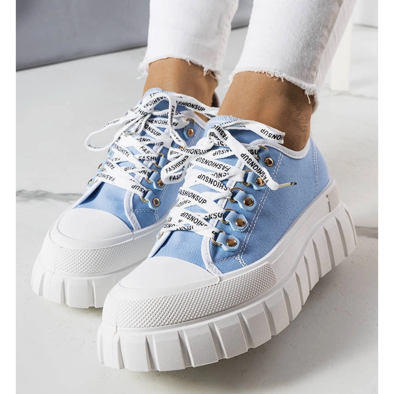 Blå platform sneakers fra Toni 1