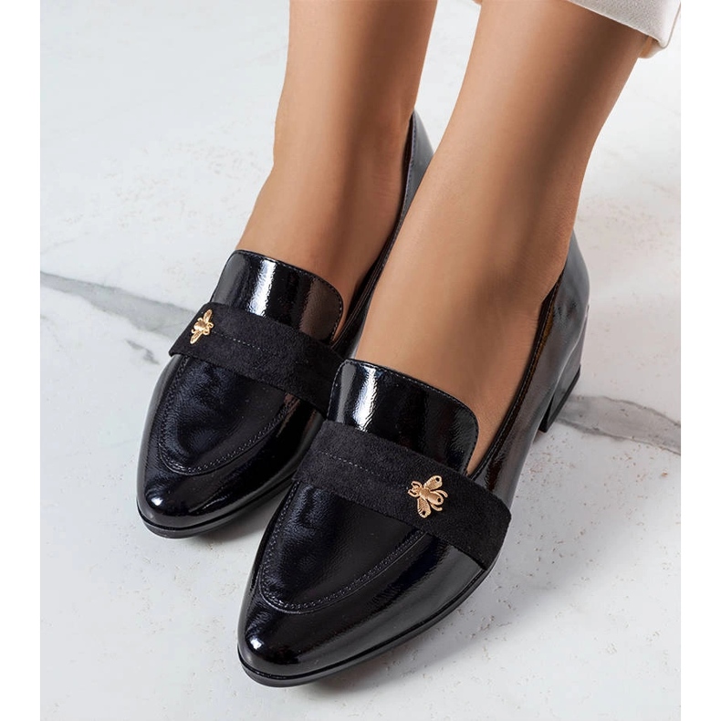 Vinceza pumps i sort lak 1